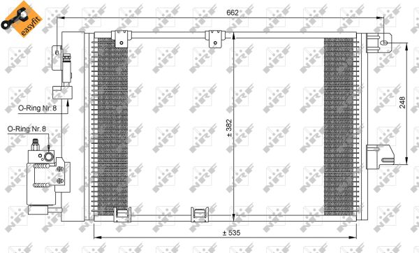 Condenser, air conditioning - 35301 NRF