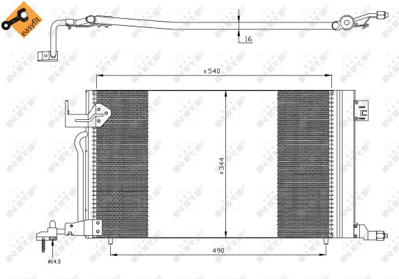 Condenser, air conditioning - 35304 NRF