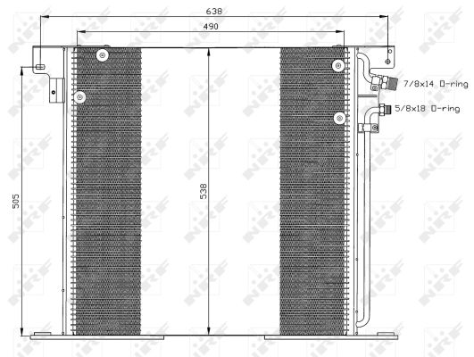 Condenser, air conditioning - 35305 NRF