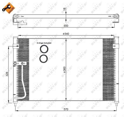 Condenser, air conditioning - 35306 NRF