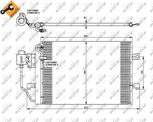 Condenser, air conditioning - 35309 NRF