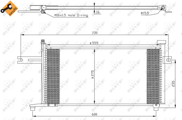 Condenser, air conditioning - 35315 NRF