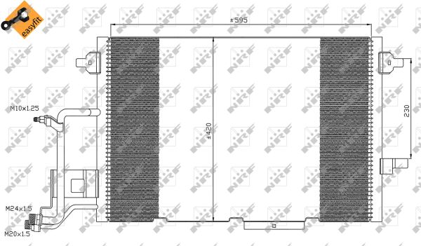Condenser, air conditioning - 35317 NRF