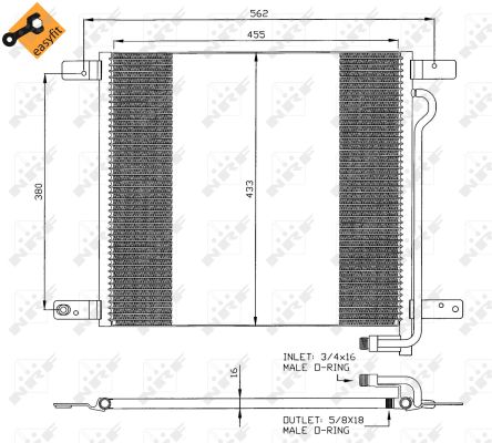 Condensatore, Climatizzatore - 35325 NRF
