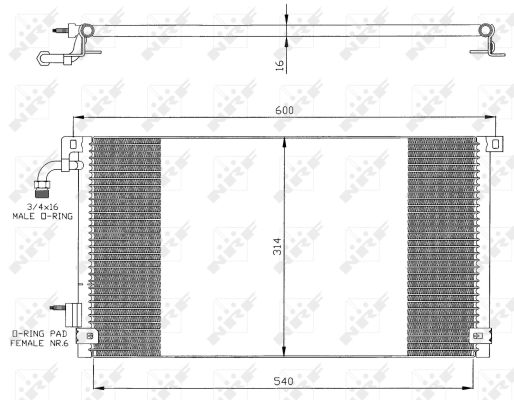 Condenser, air conditioning - 35328 NRF