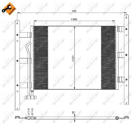 Condenser, air conditioning - 35329 NRF