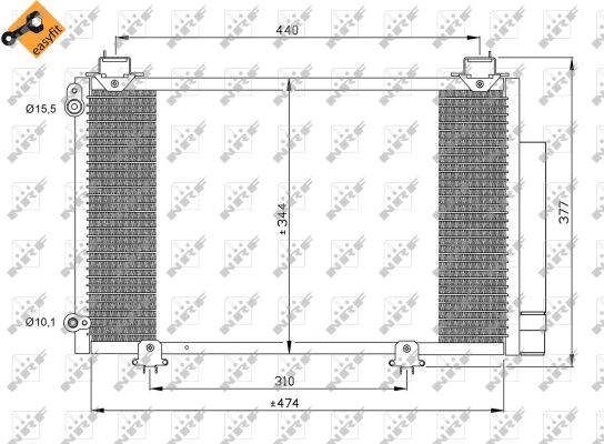 Condenser, air conditioning - 35333 NRF