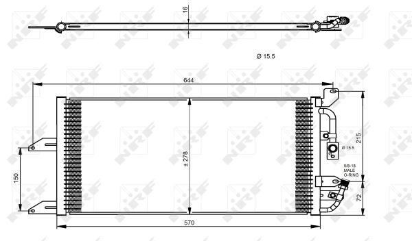 Condenser, air conditioning - 35335 NRF