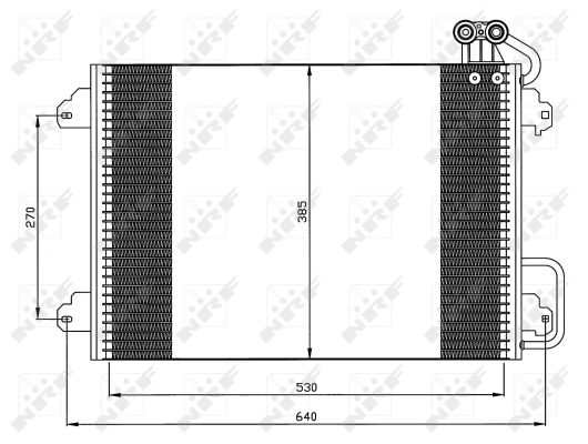 Condenser, air conditioning - 35340 NRF