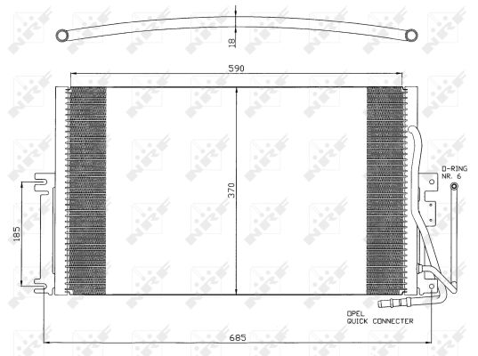 Condenser, air conditioning - 35342 NRF