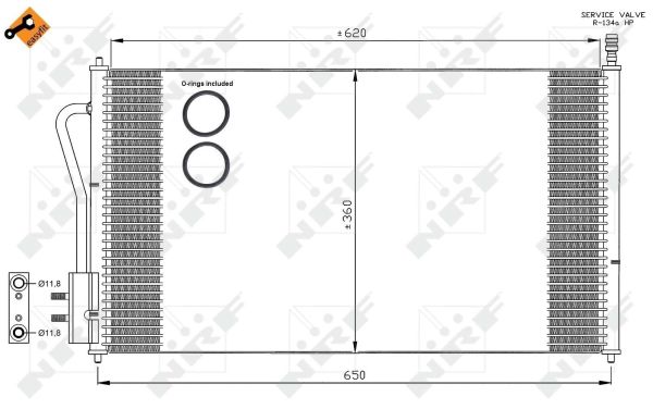 Condenser, air conditioning - 35345 NRF