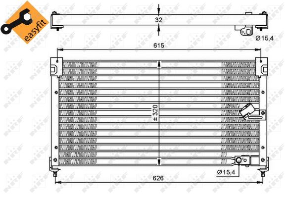 Condenser, air conditioning - 35348 NRF