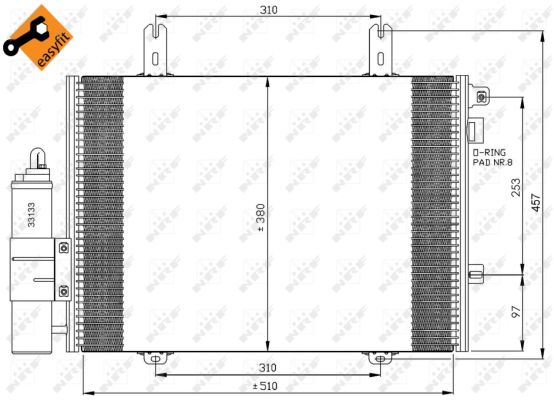 Condensatore, Climatizzatore - 35353 NRF