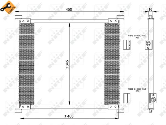 Condensatore, Climatizzatore - 35357 NRF