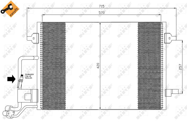Condenser, air conditioning - 35359 NRF