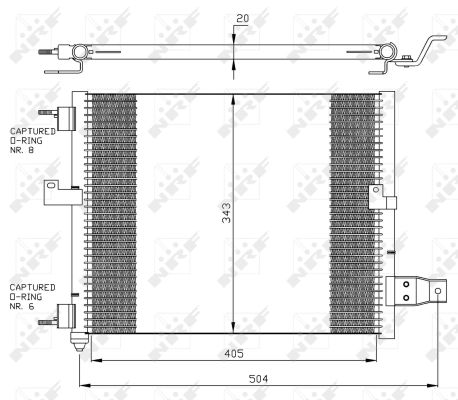 Condensatore, Climatizzatore - 35360 NRF