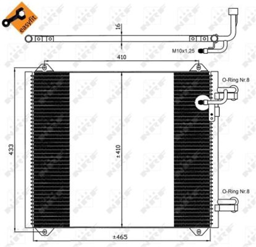 Condenser, air conditioning - 35362 NRF