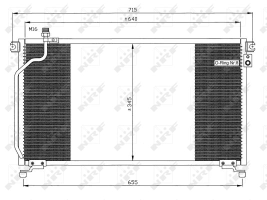 Condenser, air conditioning - 35374 NRF