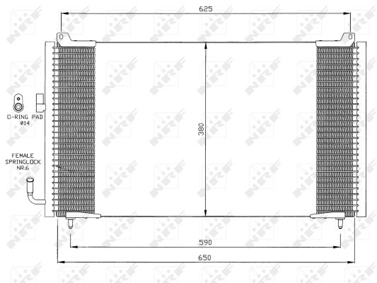 Condenser, air conditioning - 35378 NRF