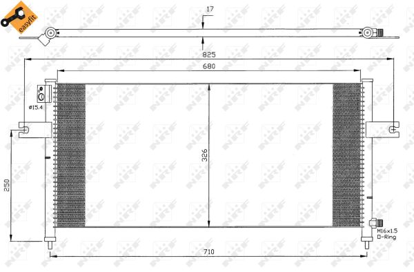 Condenser, air conditioning - 35380 NRF