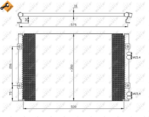 Condenser, air conditioning - 35384 NRF