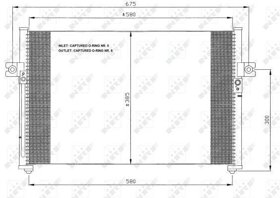 Condenser, air conditioning - 35389 NRF