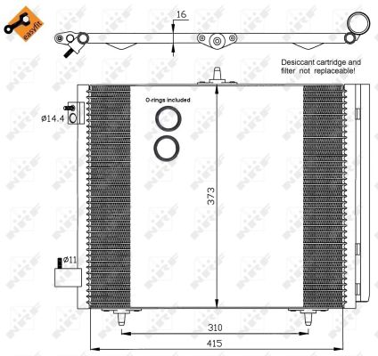 Конденсатор, кондиционер - 35405 NRF