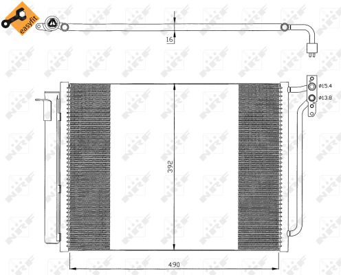 Condenser, air conditioning - 35406 NRF