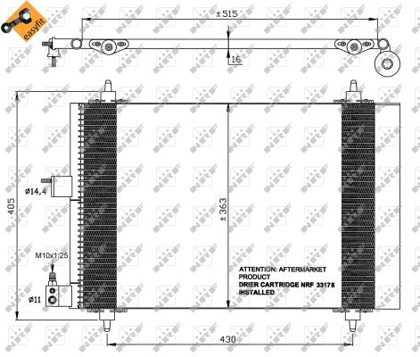 Condenser, air conditioning - 35414 NRF
