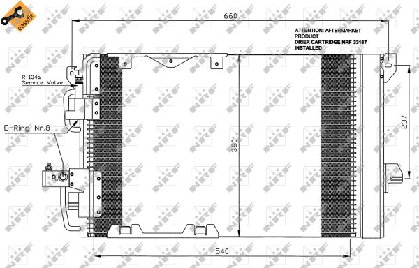 Конденсатор, кондиционер - 35416 NRF
