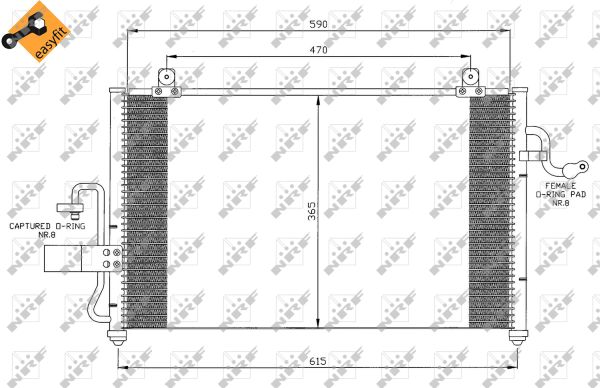 Condenser, air conditioning - 35425 NRF