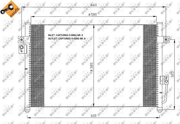 Condenser, air conditioning - 35426 NRF