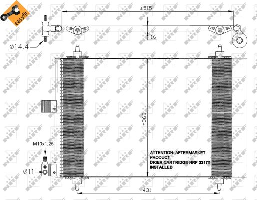 Конденсатор, кондиционер - 35437 NRF