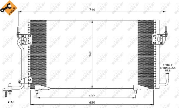 Condenser, air conditioning - 35439 NRF
