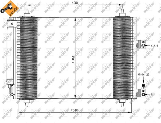 Condenser, air conditioning - 35443 NRF