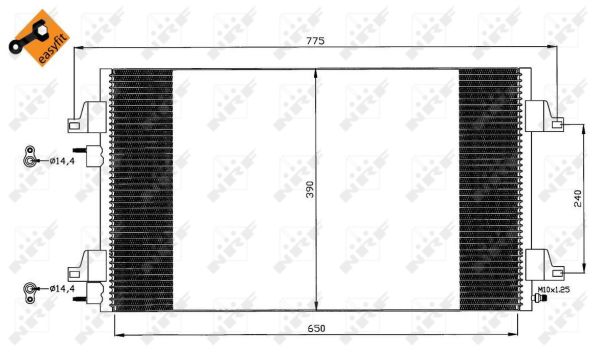 Condenser, air conditioning - 35447 NRF