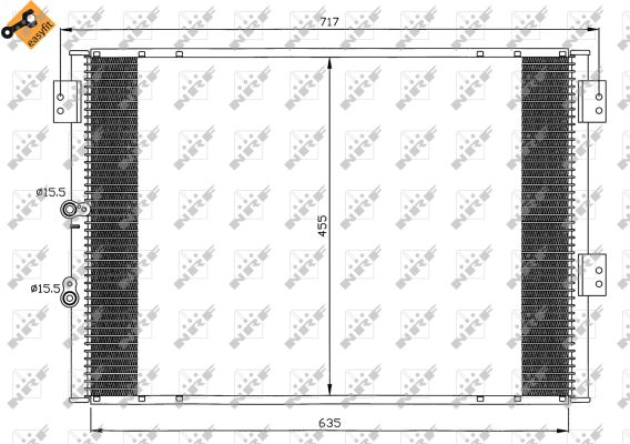 Condensatore, Climatizzatore - 35461 NRF