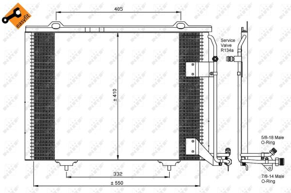 Condenser, air conditioning - 35463 NRF