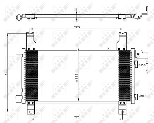 Condenser, air conditioning - 35464 NRF