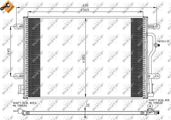 Конденсатор, кондиционер - 35465 NRF