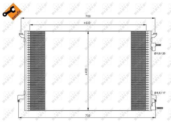 Конденсатор, кондиционер - 35467 NRF