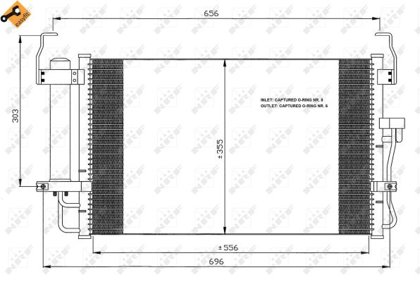Condenser, air conditioning - 35474 NRF