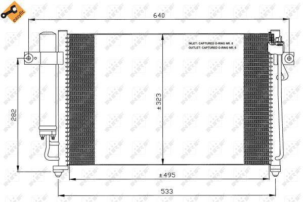 Condensatore, Climatizzatore - 35476 NRF