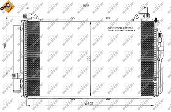 Condenser, air conditioning - 35477 NRF