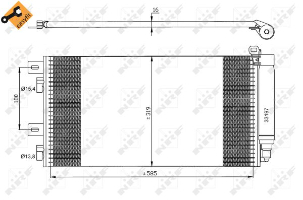 Condenser, air conditioning - 35481 NRF