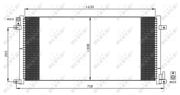 Condenser, air conditioning - 35491 NRF