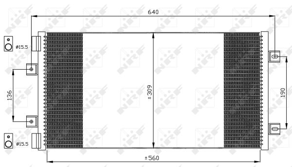 Condenser, air conditioning - 35492 NRF