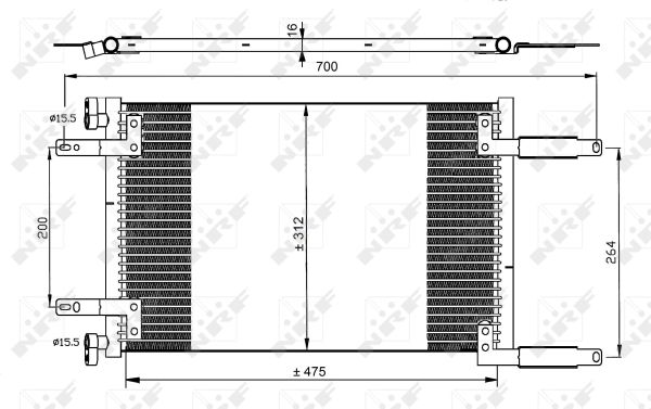 Condensatore, Climatizzatore - 35493 NRF