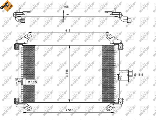 Condenser, air conditioning - 35494 NRF