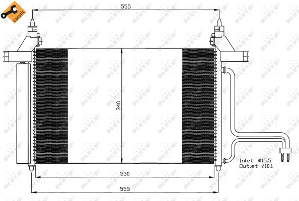 Condenser, air conditioning - 35495 NRF